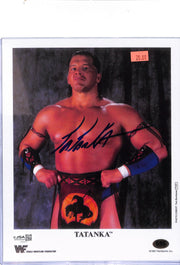 Tatanka WWE Signed Auto Autograph JSA Authentic 8x10 Photo