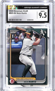 2024 Bowman Draft Nick Kurtz Rookie RC BD-56 CGC 9.5 Athletics