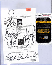 Diamond Dallas Page Santana Funk Bockwinkel Zbyszko Race Dr. Death Fulton Hansen WWE Signed Auto Autograph JSA Authentic Pamphlet
