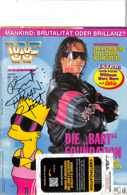 Brett The Hitman Hart WWE Signed Auto Autograph JSA Authentic Magazine