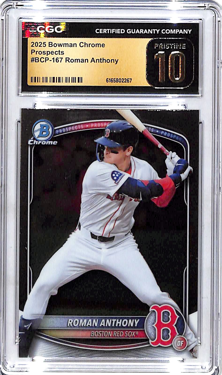 2025 Bowman Chrome Roman Anthony Rookie RC Prospect CGC 10 Pristine Red Sox