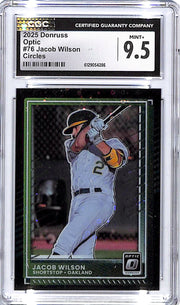 2025 Donruss Jacob Wilson Optic Circles Rookie #76 CGC 9.5 Athletics