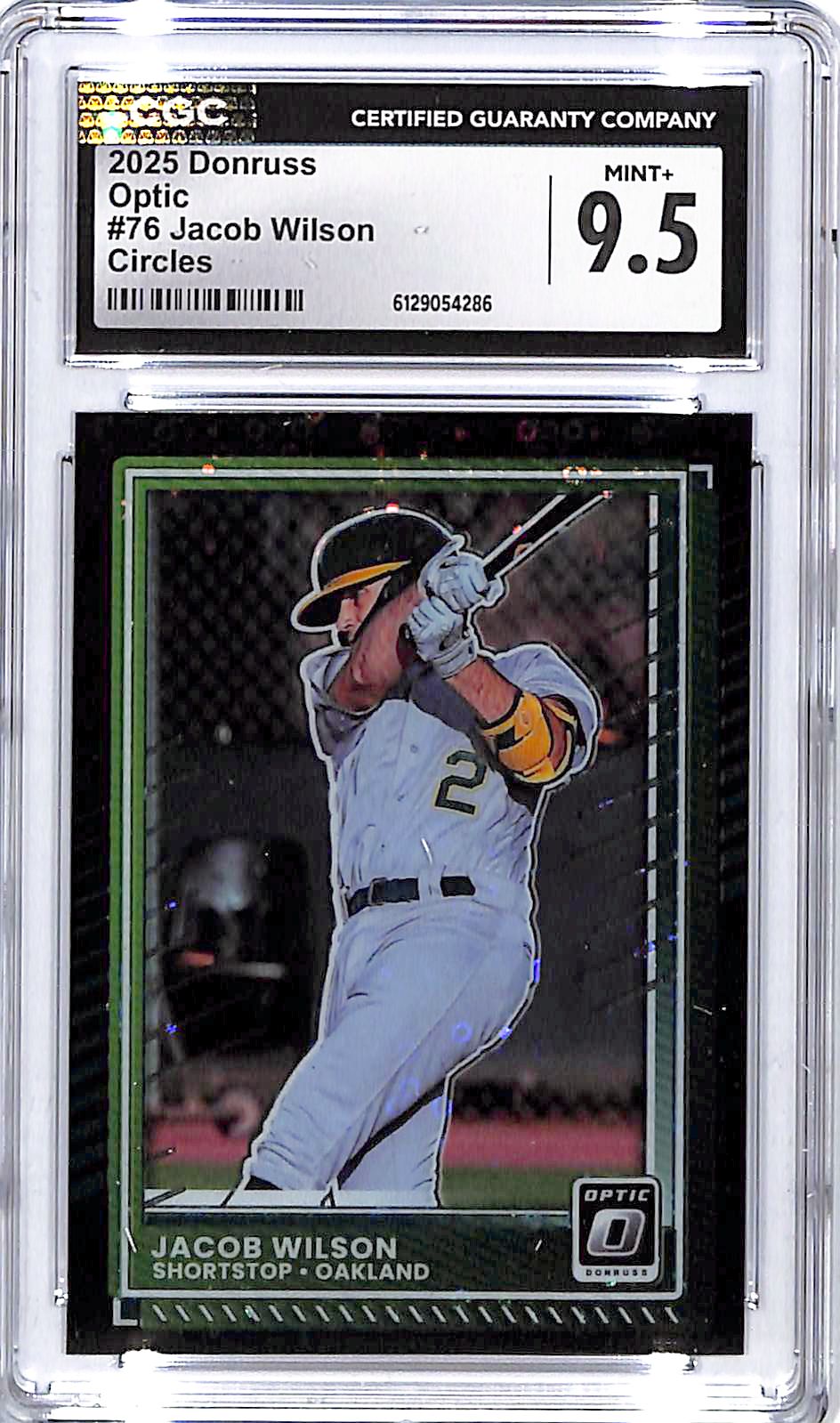 2025 Donruss Jacob Wilson Optic Circles Rookie #76 CGC 9.5 Athletics