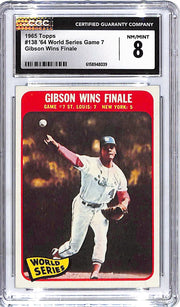 1965 Topps 64 World Series Game 7 Bob Gibson Wins Finale CGC 8 Cardinals