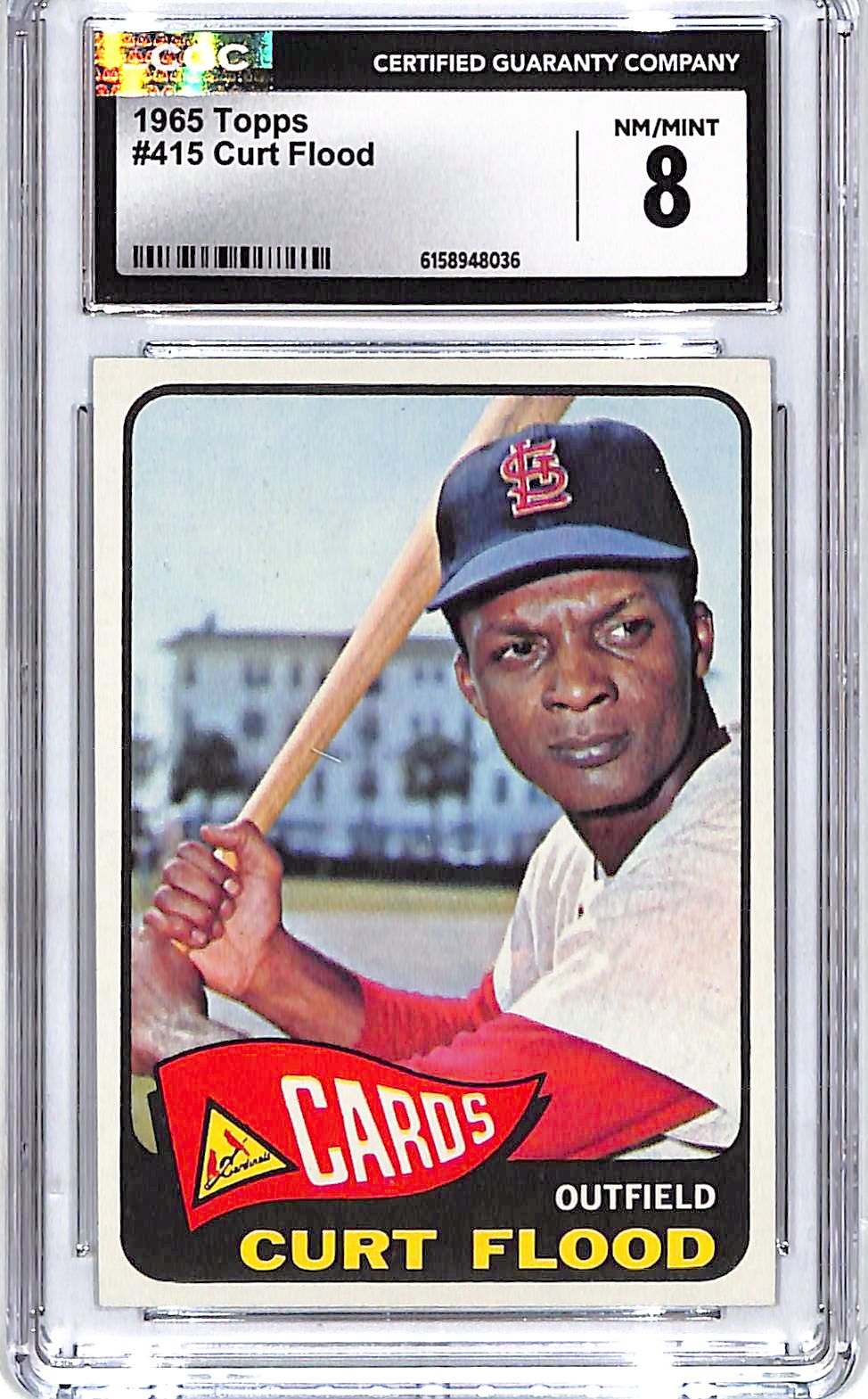 1965 Topps Curt Flood #415 CGC 8 Cardinals
