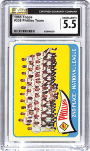 1965 Topps Phillies Team Card #338 CGC 5.5