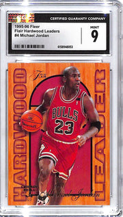 1995-96 Fleer Michael Jordan Hardwood Leaders #4 CGC 9 Bulls