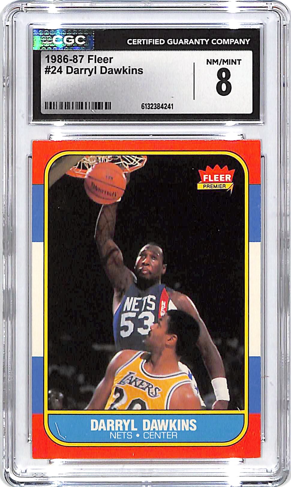 1986-87 Fleer Darryl Dawkins #24 CGC 8 Nets