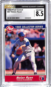 1992 Post Cereal Nolan Ryan #27 CGC 8.5 Rangers