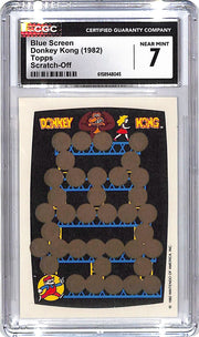 1982 Topps Donkey Kong Blue Screen Scratch Off CGC 7
