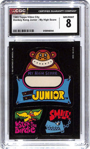1983 Topps Video City Donkey Kong Junior My High Score CGC 8