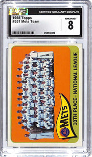 1965 Topps New York Mets Team Card #551 CGC 8