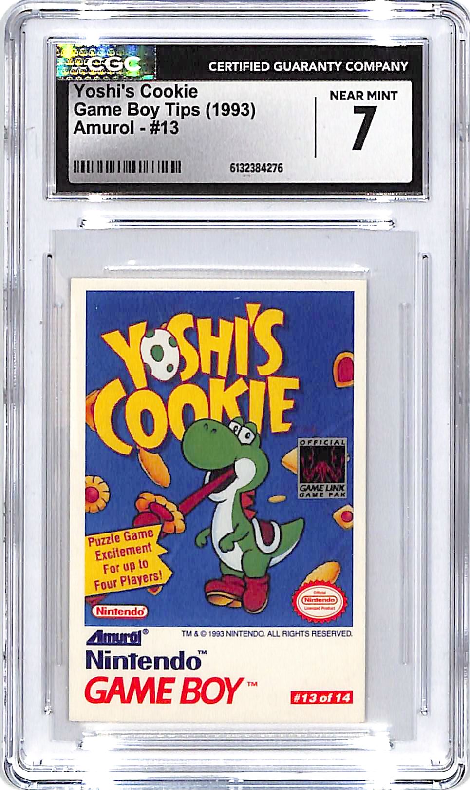 1993 Amurol Game Boy Tips Yoshi's Cookie #13 CGC 7