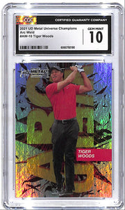 2021 Upper Deck Metal Universe Tiger Woods Arc Weld CGC 10