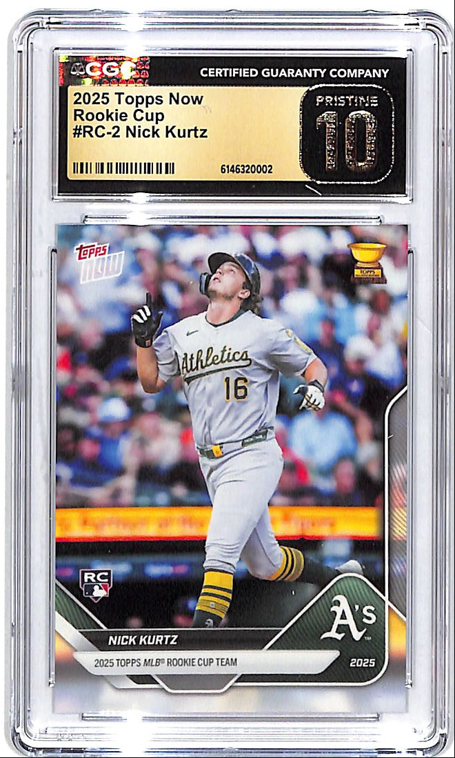 2025 Topps Now Nick Kurtz Rookie Cup RC CGC 10 Pristine Athletics