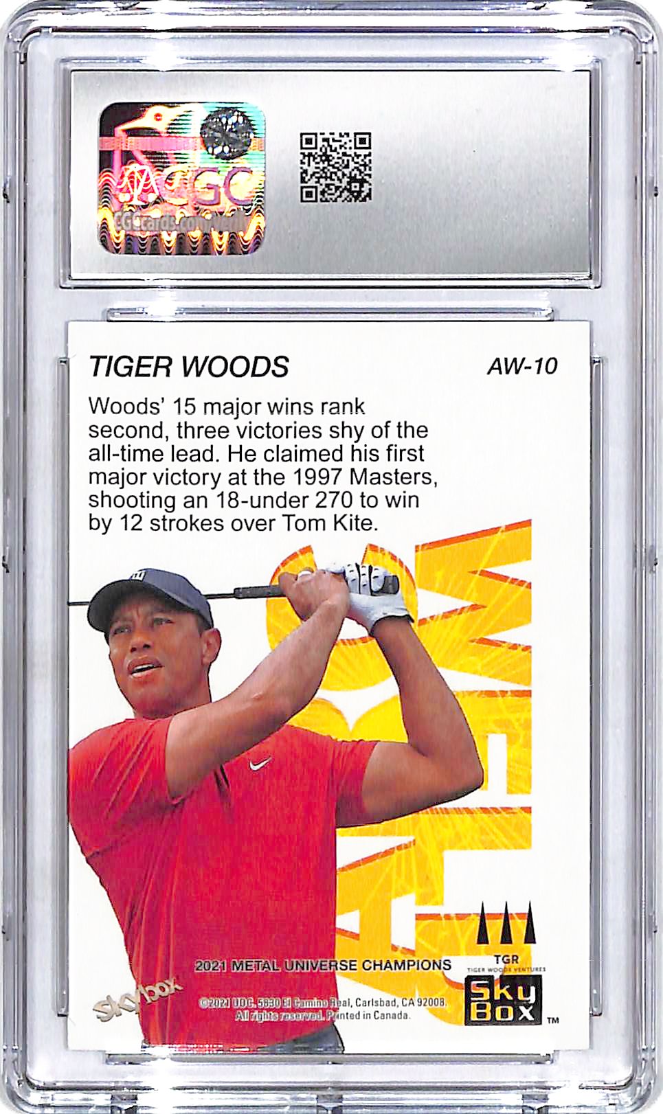 2021 Upper Deck Metal Universe Tiger Woods Arc Weld CGC 10