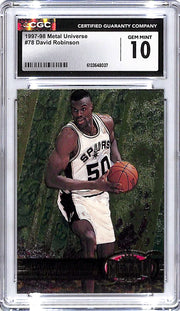 1997-98 Metal Universe David Robinson #78 CGC 10 Spurs