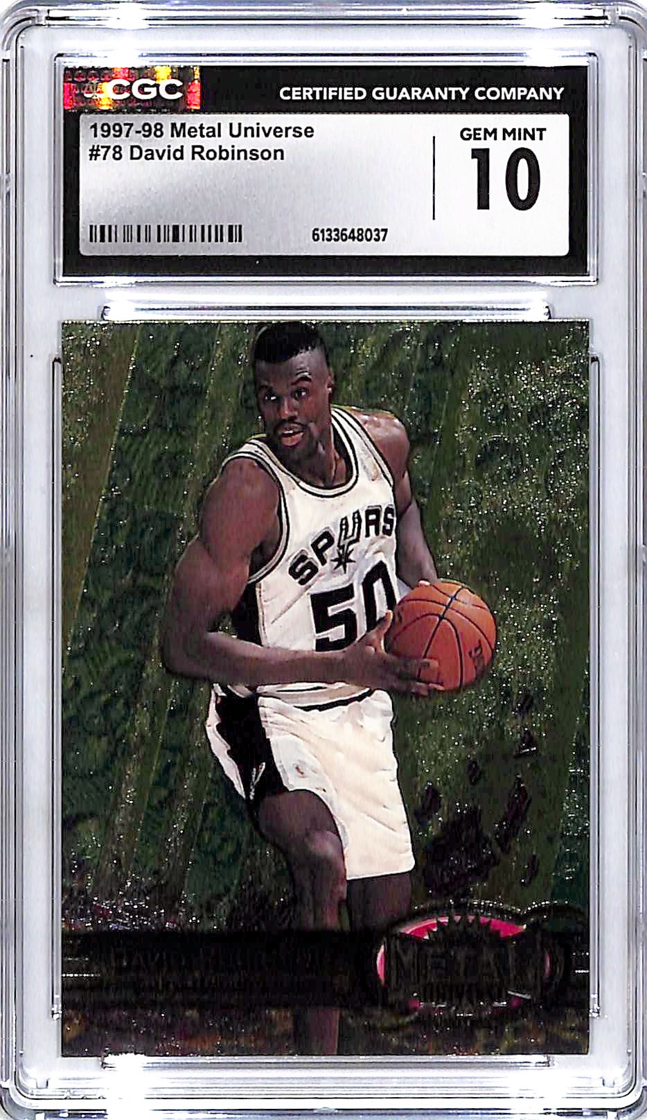 1997-98 Metal Universe David Robinson #78 CGC 10 Spurs