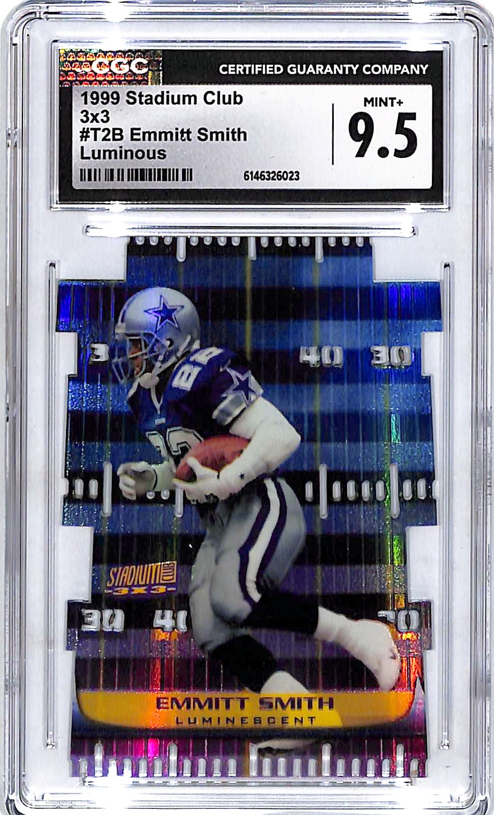 1999 Stadium Club Emmitt Smith Luminous 3x3 CGC 9.5 Cowboys