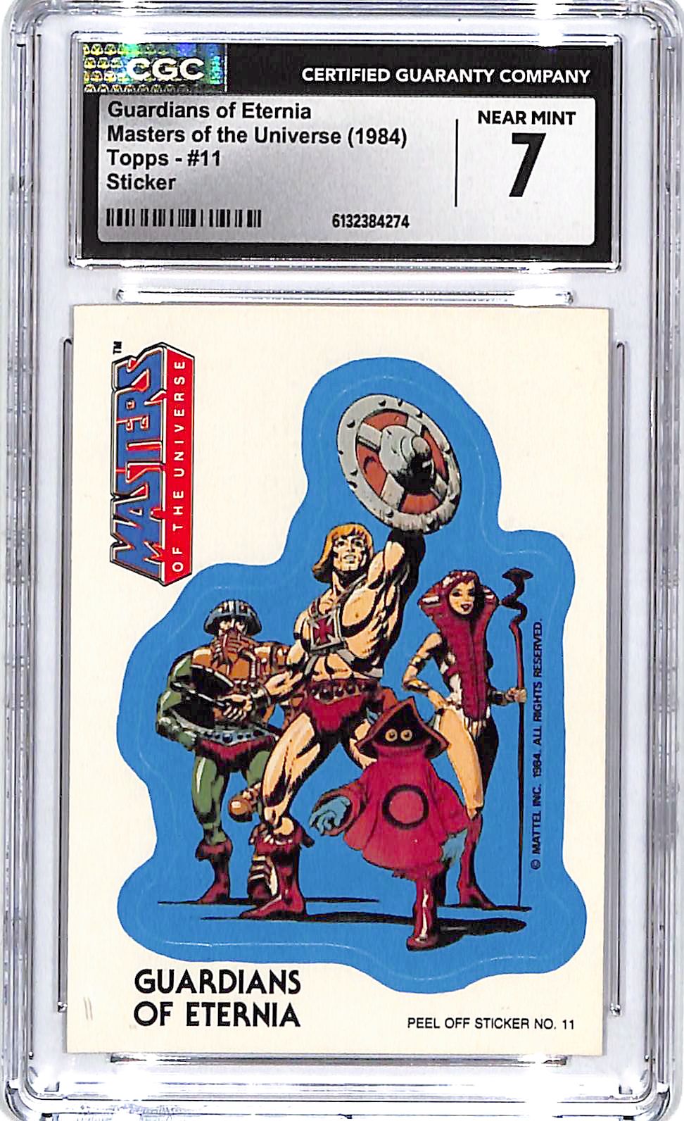 1984 Topps Masters of the Universe Guardians of Eternia Sticker #11 CGC 7