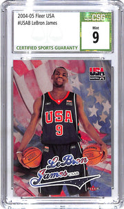 2004-05 Fleer USA Lebron James CGC 9