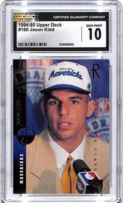 1994-95 Upper Deck Jason Kidd Rookie RC #160 CGC 10 Mavericks