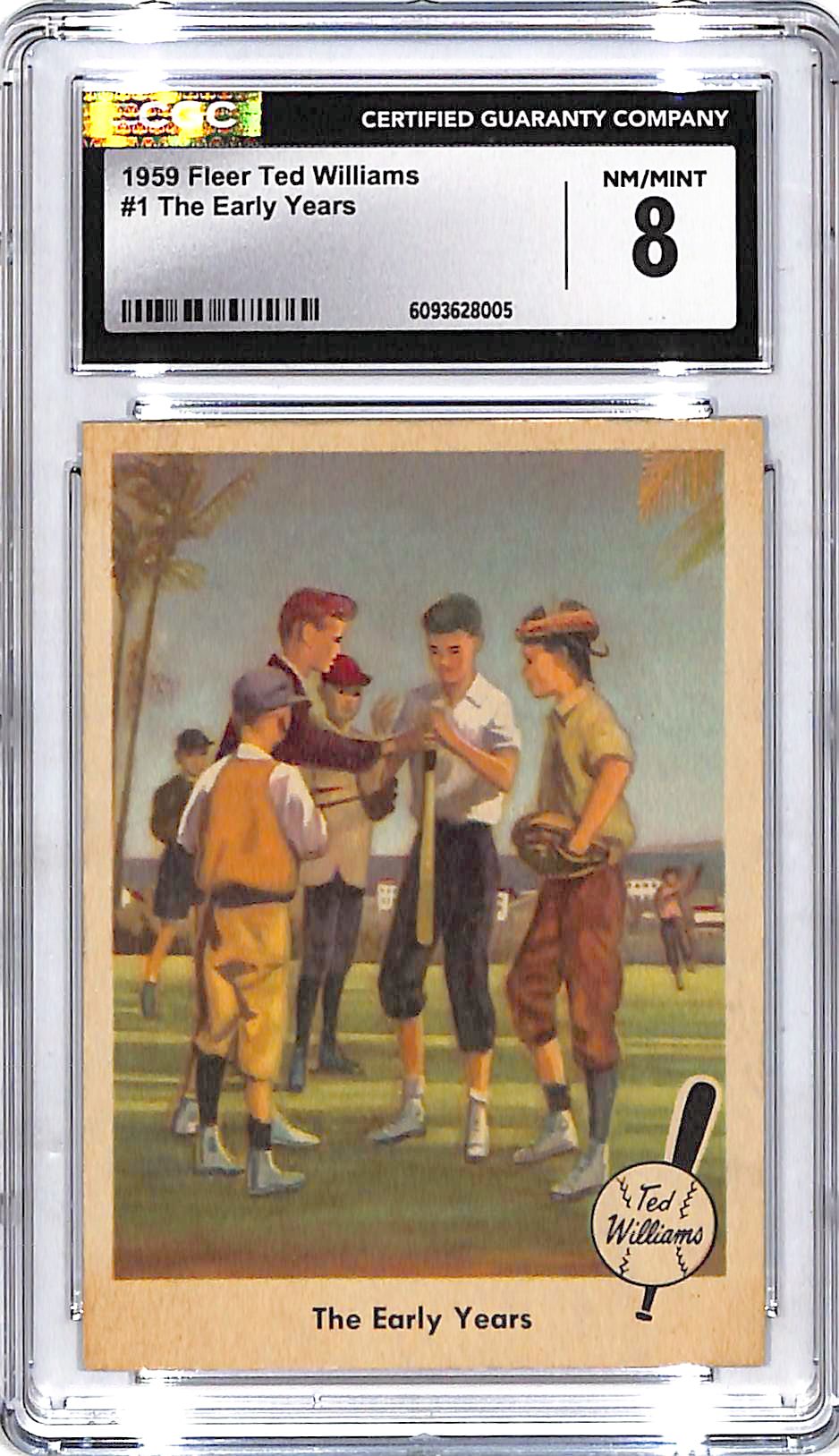 1959 Fleer Ted Williams The Early Years #1 CGC 8 Red Sox