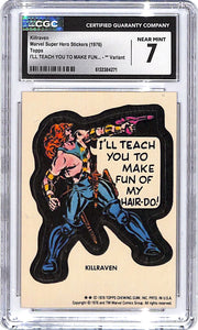 1976 Topps Marvel Super Hero Stickers Killraven CGC 7