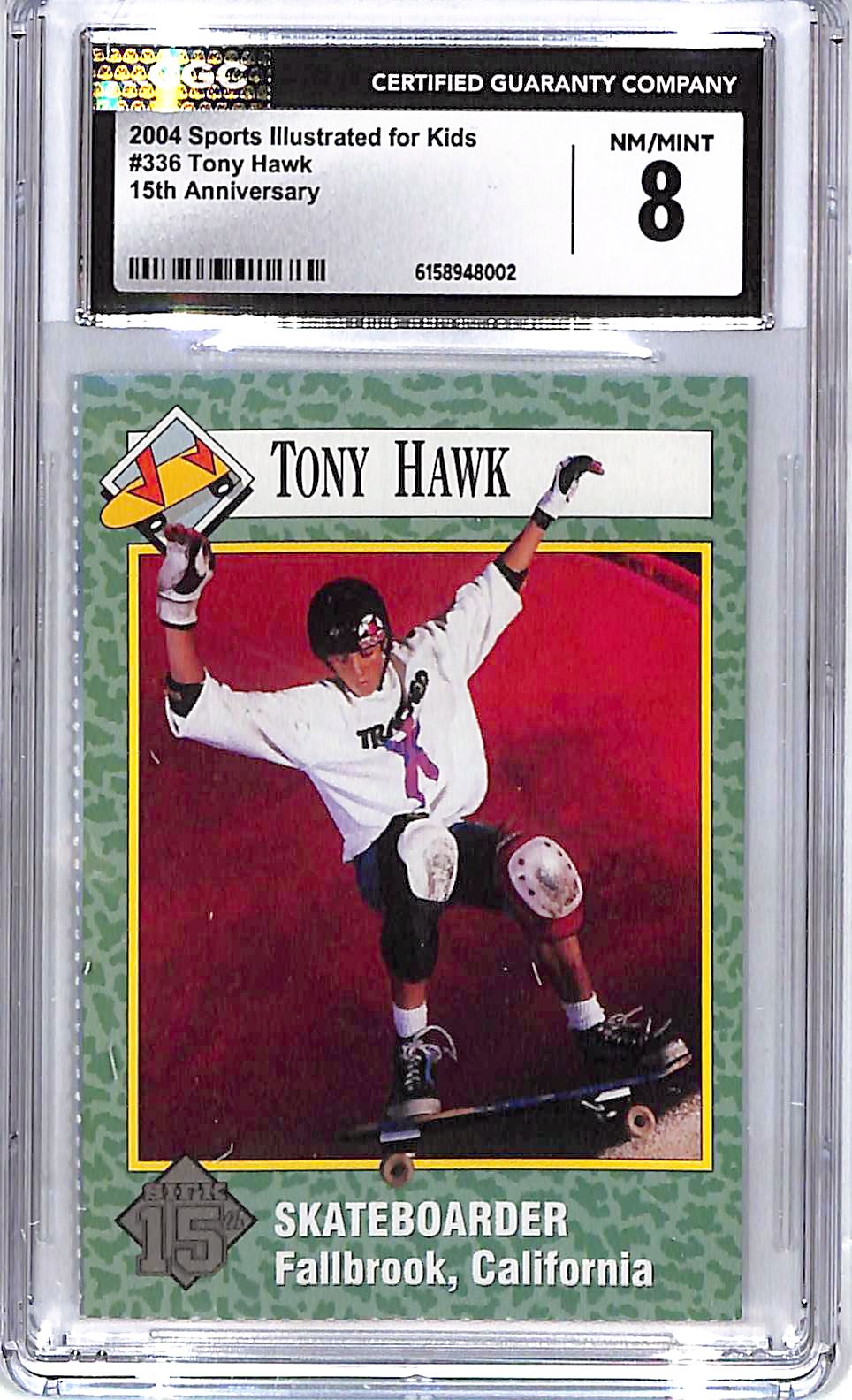 2004 Sports Illustrated for Kids Tony Hawk Rookie RC CGC 8