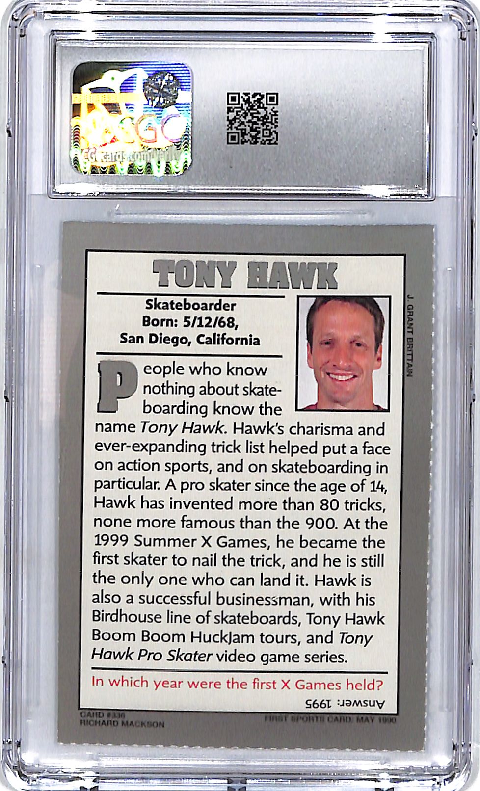 2004 Sports Illustrated for Kids Tony Hawk Rookie RC CGC 8