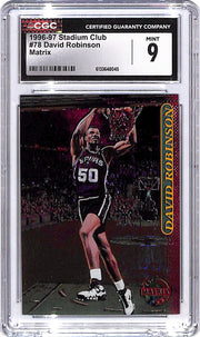 1996-97 Stadium Club David Robinson Matrix #78 CGC 9 Spurs