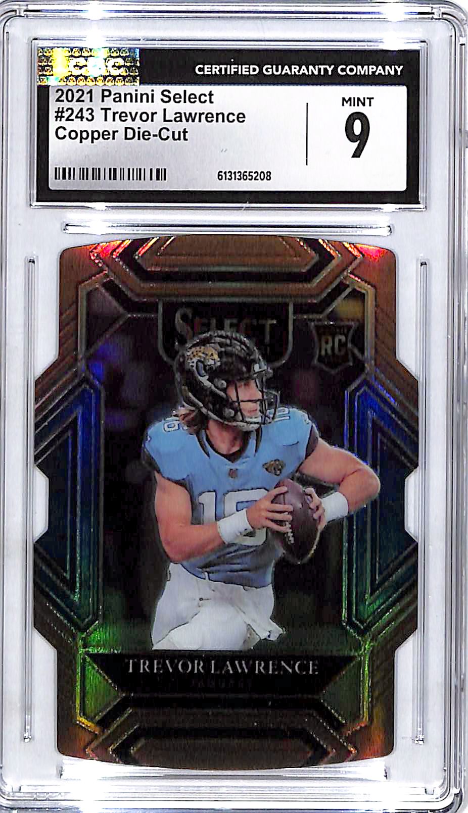 2021 Select Trevor Lawrence Rookie RC Copper Die Cut /199 CGC 9 Jaguars