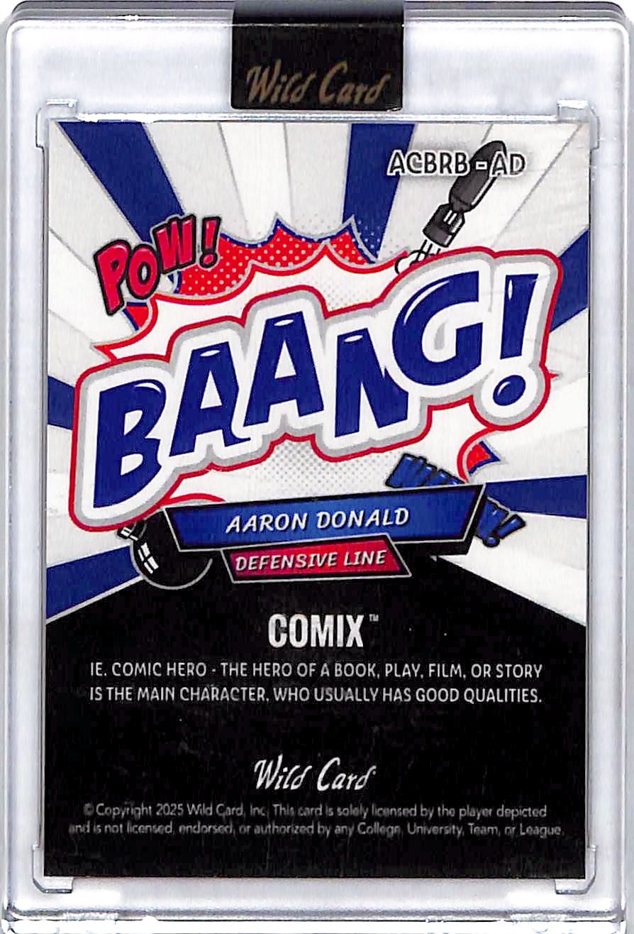2025 Wild Card Aaron Donald Comix Bang /15 Rams