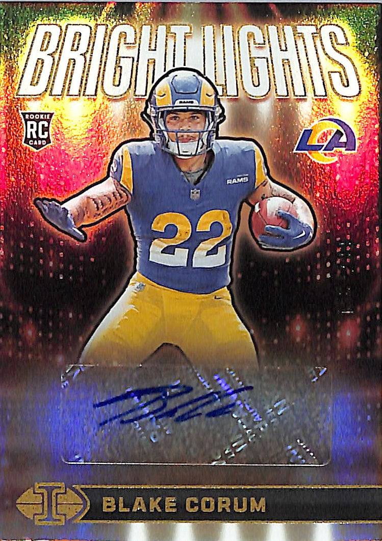 2024 Illusions Blake Corum Auto Autograph Rookie RC Bright Lights /299 Rams