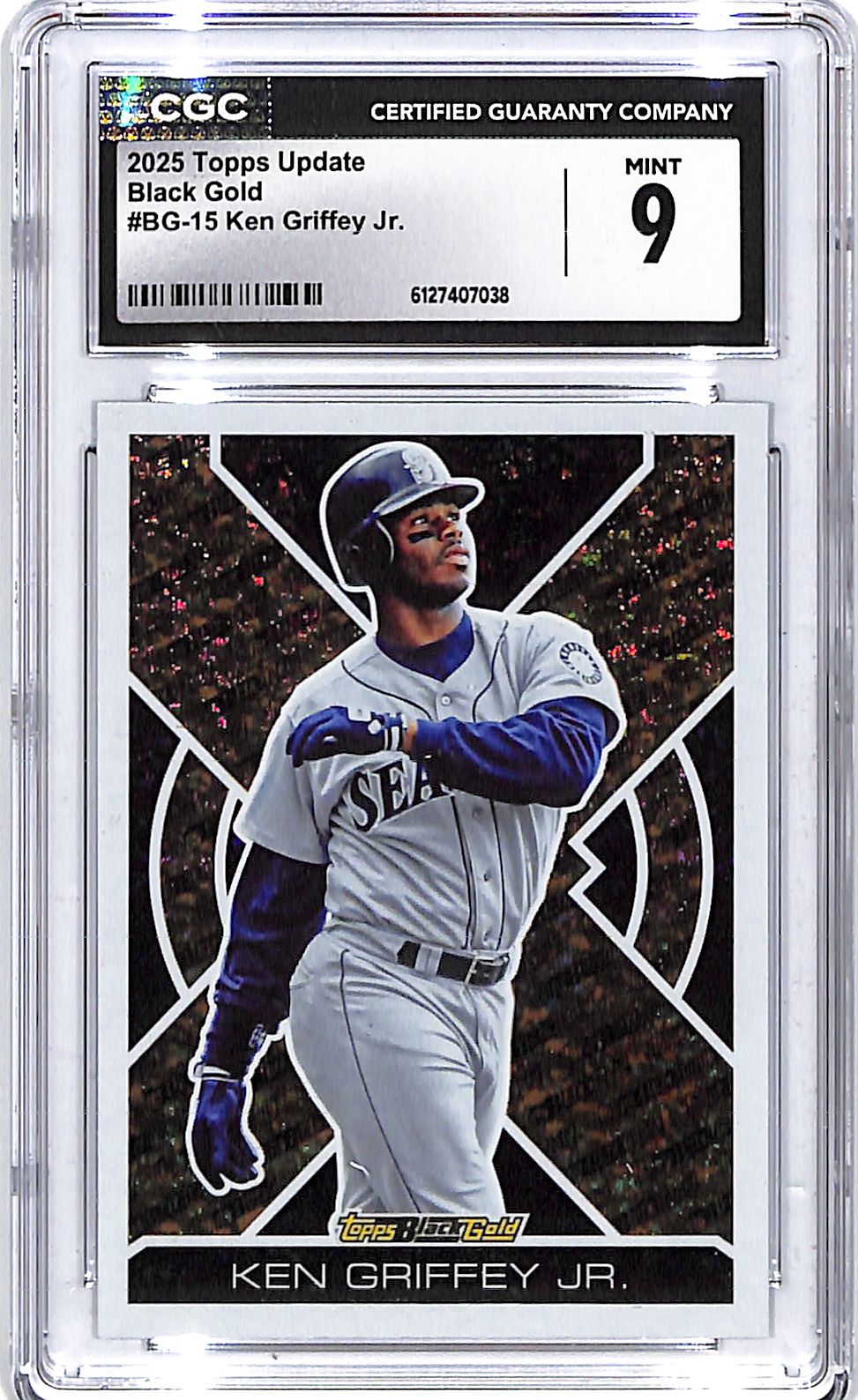 2025 Topps Update Ken Griffey Jr Black Gold #15 CGC 9 Mariners
