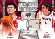 2009-10 Upper Deck Yao Ming Luis Scola Dual Game Materials Jersey Patch GAME USED Rockets