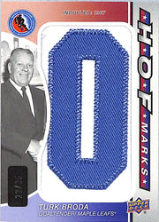 2024-25 SP Game Used Turk Broda HOF Marks Letterman Patch /35 Maple Leafs