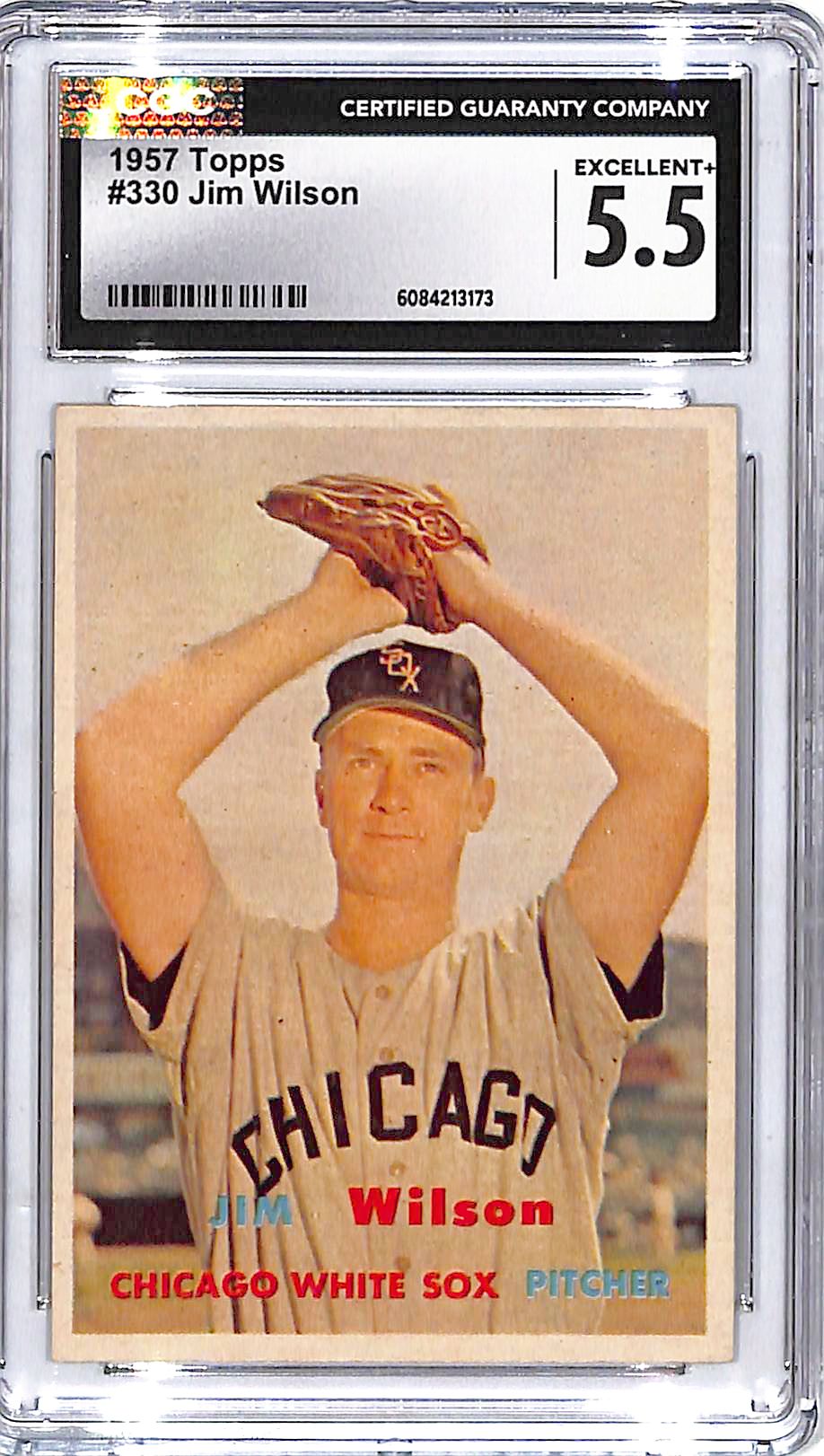 1957 Topps Jim Wilson #330 CGC 5.5 White Sox