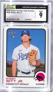 2022 Topps Heritage High Number Bobby Witt Jr Rookie RC #520 CGC 9 Royals