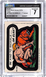 1975 Topps Comic Book Heroes Ka-Zar CGC 7