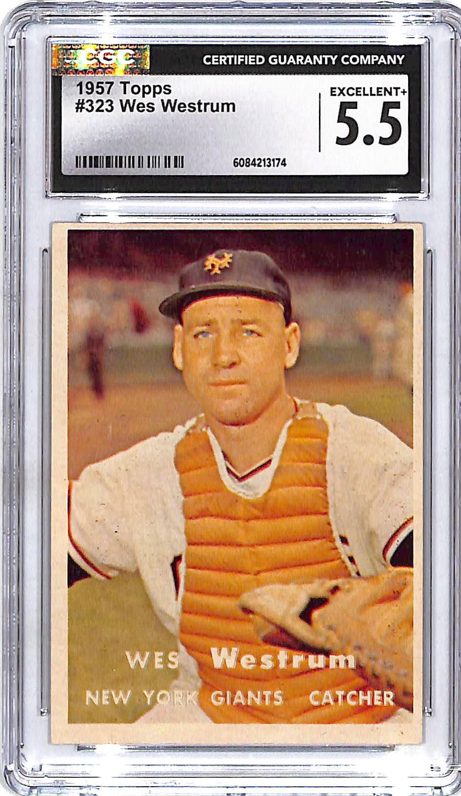 1957 Topps Wes Westrum #323 CGC 5.5 Giants