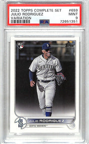 2022 Topps Complete Set Julio Rodriguez Rookie RC Variation PSA 9 Mariners