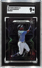 2022 Chronicles Julio Rodriguez Obsidian Rookie RC #27 SGC 9 Mariners