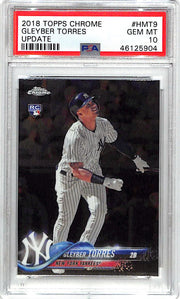 2018 Topps Chrome Update Gleyber Torres Rookie RC HMT9 PSA 10 Yankees