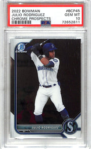 2022 Bowman Chrome Julio Rodriguez Rookie RC Prospect PSA 10 Mariners