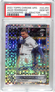 2022 Topps Chrome Update Julio Rodriguez Auto Autograph Rookie RC Xfractor /125 PSA 10 Mariners