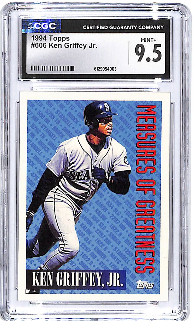 1994 Topps Ken Griffey Jr #606 Measures of Greatness CGC 9.5 Mariners