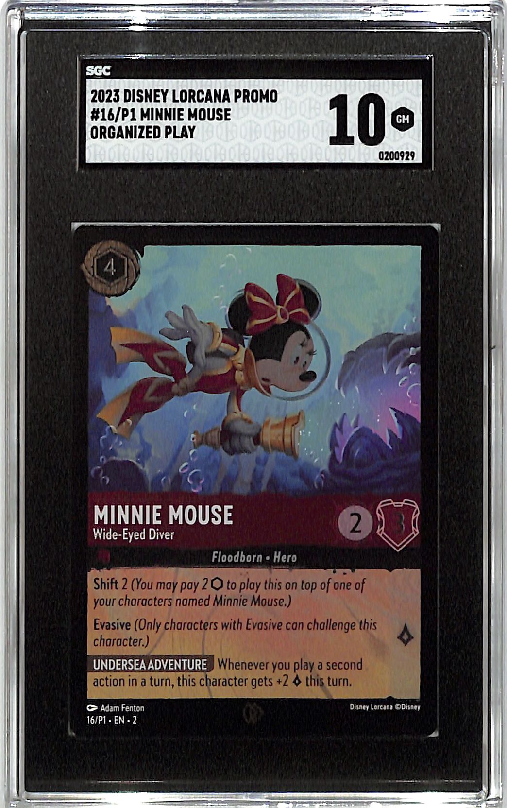 2023 Disney Lorcana Promo Minnie Mouse 16/P1 SGC 10