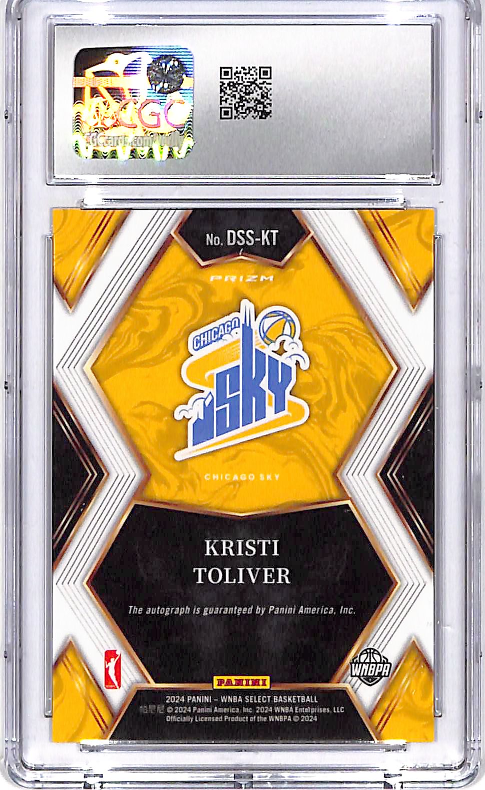 2024 Select WNBA Kristi Toliver Auto Autograph Draft Selections CGC 10