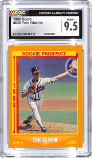 1988 Score Tom Glavine Rookie #638 CGC 9.5 Braves